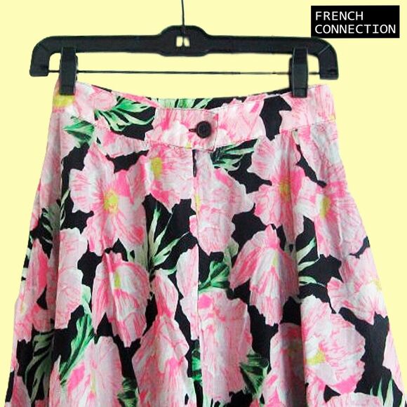 FRENCH CONNECTION NEW Romantic HOLIDAY POPPY Floral Band Tailored Full Skirt 2 - Picture 10 of 12